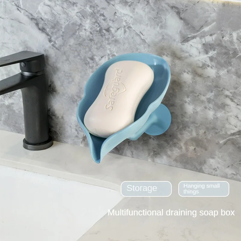 

Storage Box Multifunctional Drainage Soap Box 45 ° Inclined Drainage Soap Storage Rack Traceless Wall Mounted Soap Box Soap Box