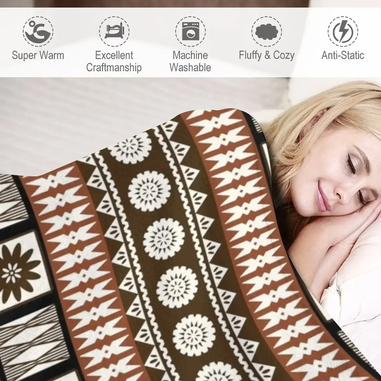 Фиджиан Маси - Одеяло Тапа Красивые Плед на диване Постельное белье Одеяла