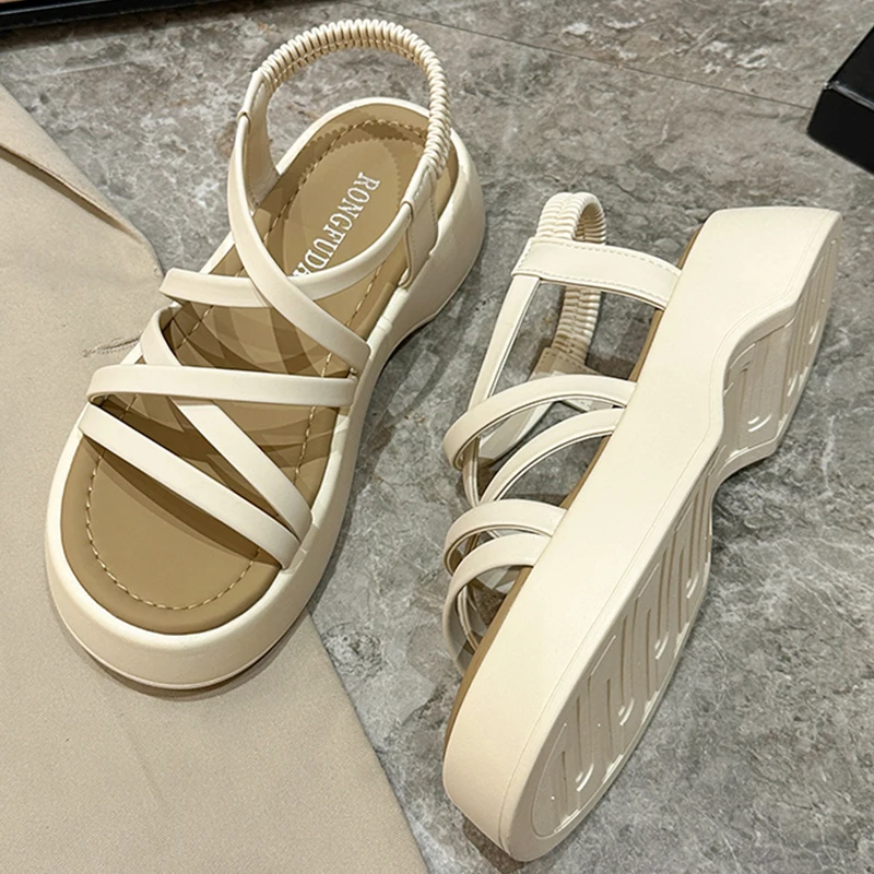 Lightweight Women's Sandals Summer Platform Ladies Sandals Non-slip Women Casual Shoes Leather Soft Open Toe Shoes Free Shipping