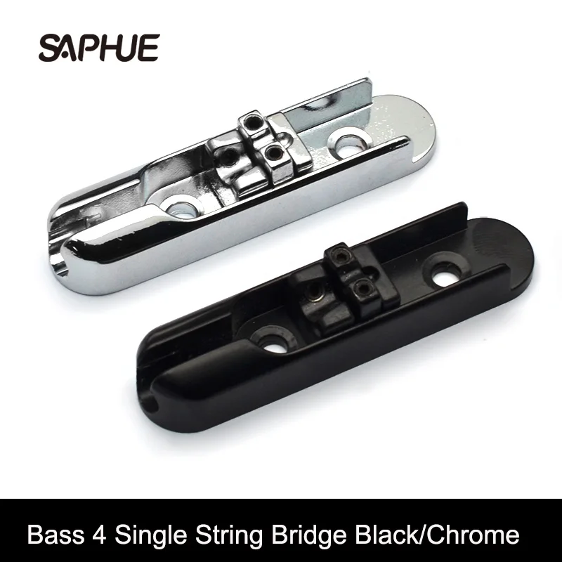 

1 Set 4PC Bass Bridge 4 Single String Bass Bridge Individual Black/Chrome