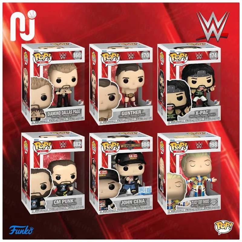 Фото Оригинальные фигурки Funko Pop Джонсона/Рейнса/Сины/Хогана, игрушки WWE, подарки на день рождения и Рождество. №2