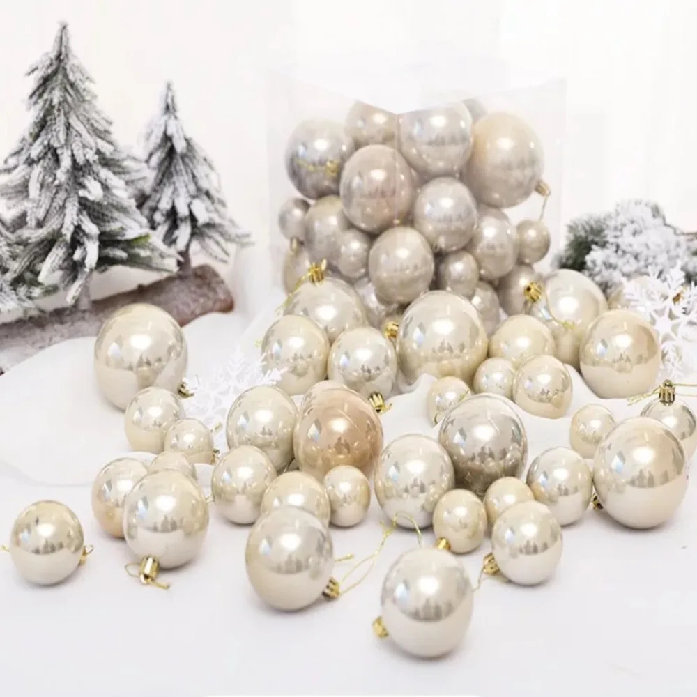 

Рождественские шары пластиковые 37 шт разных размеров