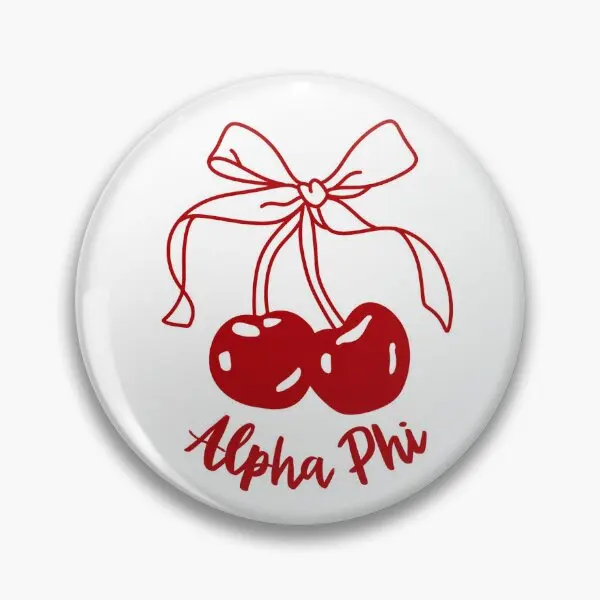 Альфа Фи вишня мягкая пуговица булавка на лацкан мультфильм подарок брошь значок