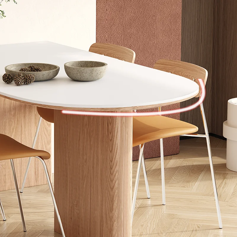 Роскошные мобильные обеденные столы в скандинавском стиле овальная