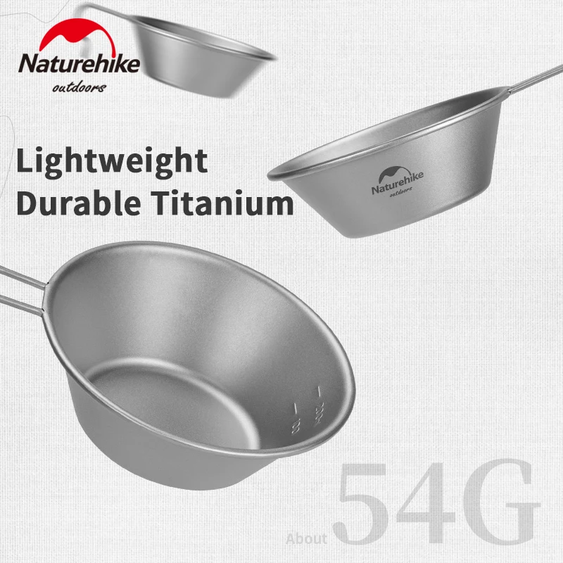 Naturehike Сверхлегкая подвесная титановая чаша 450 мл для кемпинга пикника пешего