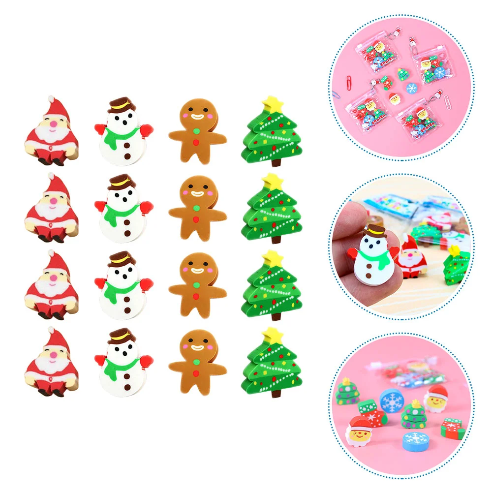 

Erasers Christmas Eraser Kids Forfiller Tree Puzzle Snowman Santa Man Goodiegingerbread Clausholiday Students Child Stocking