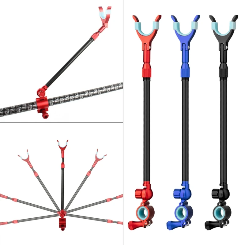 

210 Degree Adjustable Fishing Pole Holder Universal Foldable Fishing Rods Bracket Fix Pole Rack Stand Fish Rod Rack 24BD