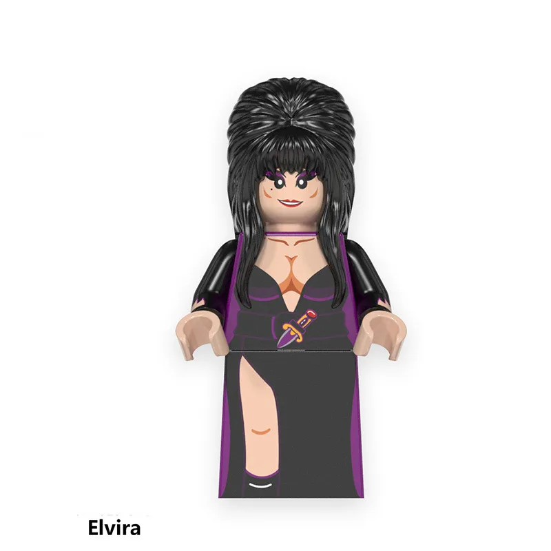 

Фигурка героя мультфильма Elvira Dark хозяйка 6 см, блоки, детская коллекция игрушек