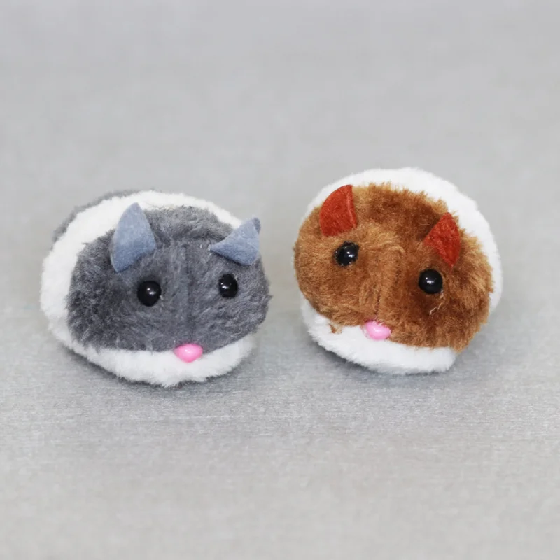 

5pc Funny Cat Toys Vibrating Mice Pull Lines Plush Mice Move Fake Mice Clockwork Little Fat Mouse Fight Cats Pet Supplies