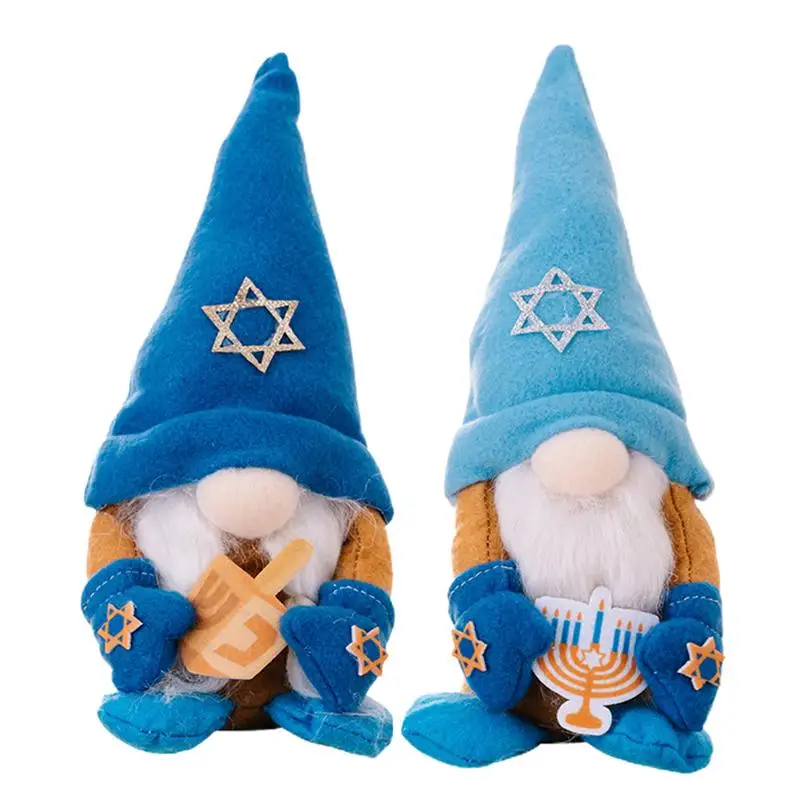 

Hanukkah Gnome Plush Decor Soft Dwarf Elf Dolls Hanukkah Dwarf Gnomes Decorations For Home Doll Tabletop Ornament Hanukkah