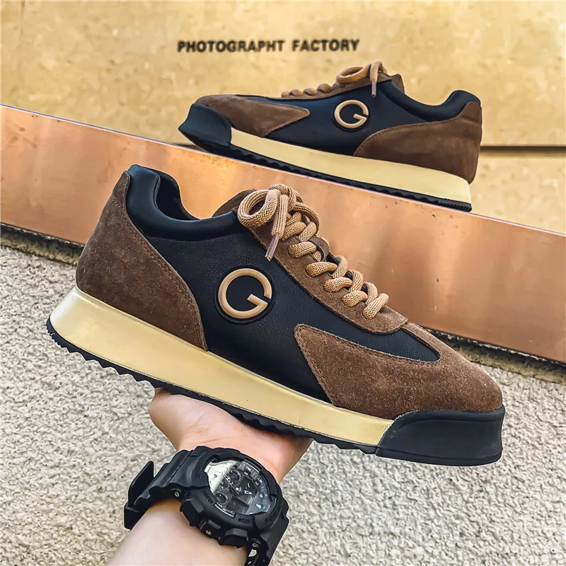 Мужская повседневная обувь новинка 2024 летняя трендовая Joker с толстой подошвой