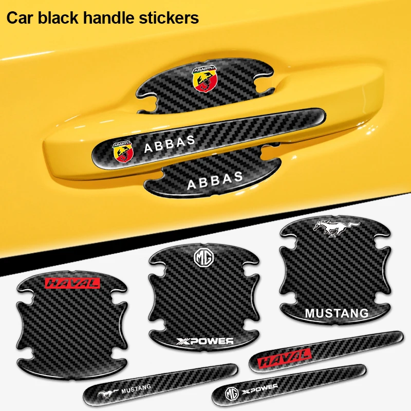 

8pcs Carbon Fiber Car Door Handle Protection Sticker for Hyundai Solaris Cretaaccent Ix35 I40 Getz I30 Elantra Hd Accessories