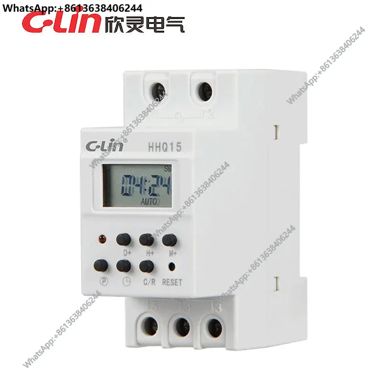 Фото Xinling HHQ15 (DHC15) микрокомпьютерный переключатель управления временем уличный фонарь автоматический таймер установка рельсового типа AC220V №2