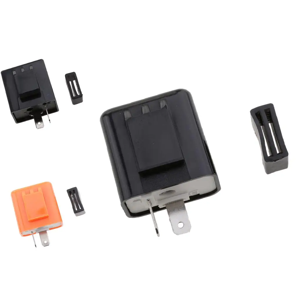 2-регулируемый светодиодный индикатор реле мигалки вспышка мотоцикла черный