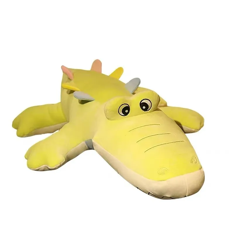 

New Cute Big Size Lying Crocodile Plush Pillow Mat Plush Crocodile Soft Stuffed Animal Toy Cartoon Plush Dolls Kids Girl Gift