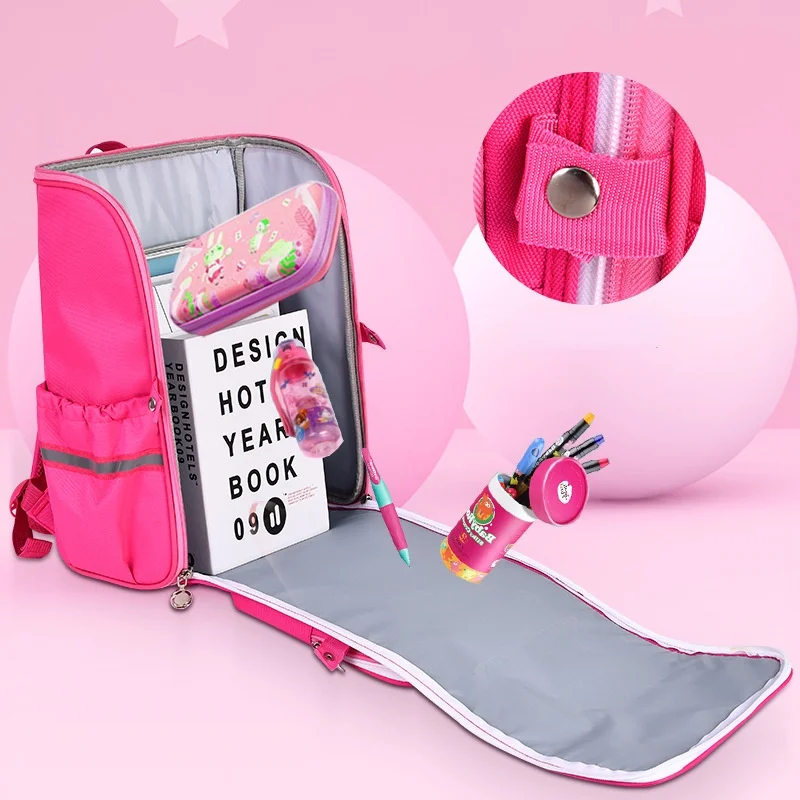 New Gradient Primary Children Waterproof Fashion Astronaut Butterfly Backpacks Girl Boy Students Cartoon Cute Large Schoolbags