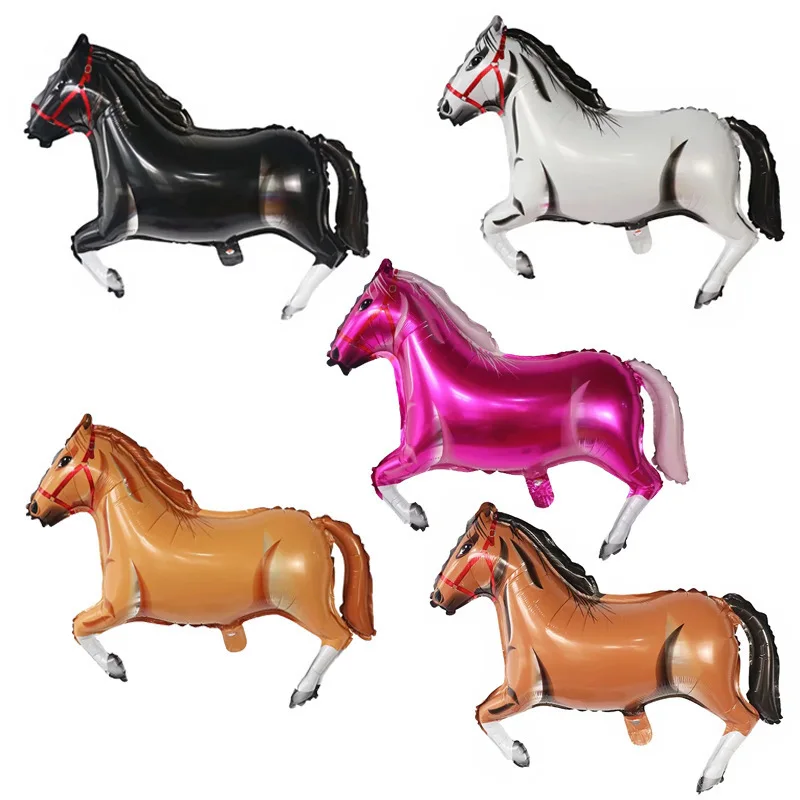 

Large Horse Foil Balloons Happy Birthday Party decorations Supplies Kids Toys Animal Balloon Baby Shower Farm Helium Air Globos