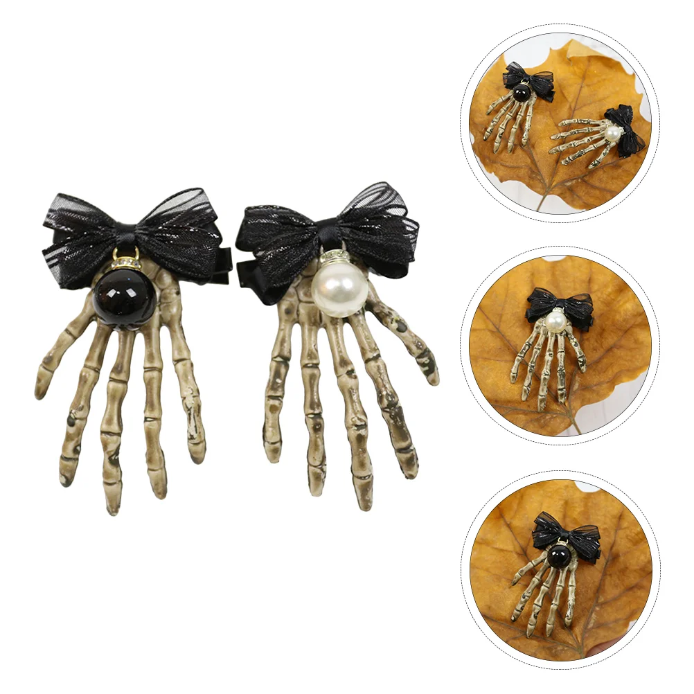 

Hand Bone Hair Clip Girls Halloween Hairpin Dancing Party Barrettes Clips Creative Hairpins Decorative