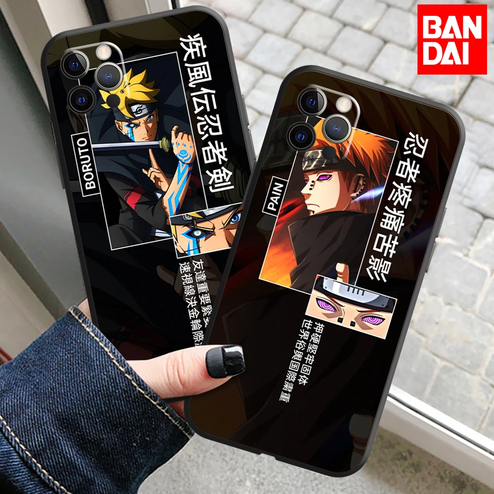 

Naruto Phone Case For iPhone 11 Pro 12 Mini 13 Pro Max SE 2020 X XR XS MAX 8 7 6 6S Plus Japan Anime Silicon TPU Black Cover