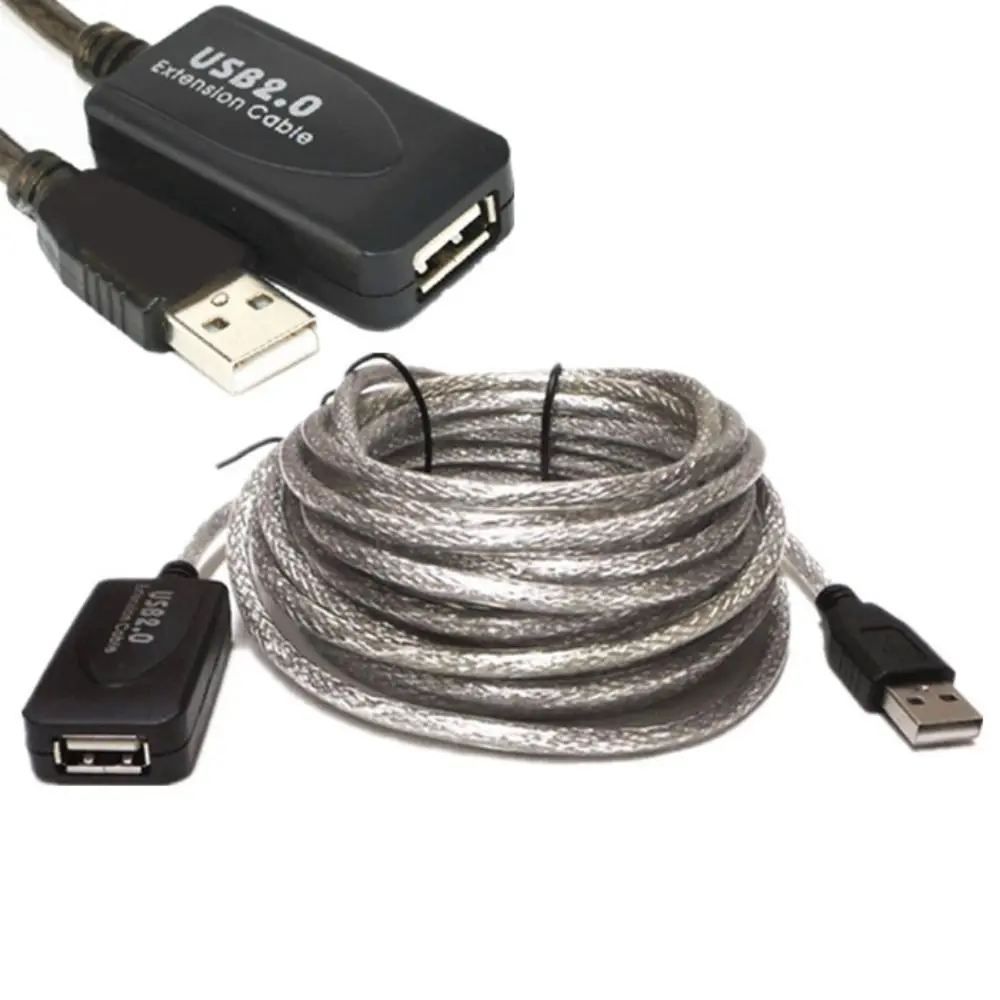 

20M/10M/5M Keyboards Male to Female USB Adapter Printer Extender Cord Extension Cable USB 2.0 Active Repeater