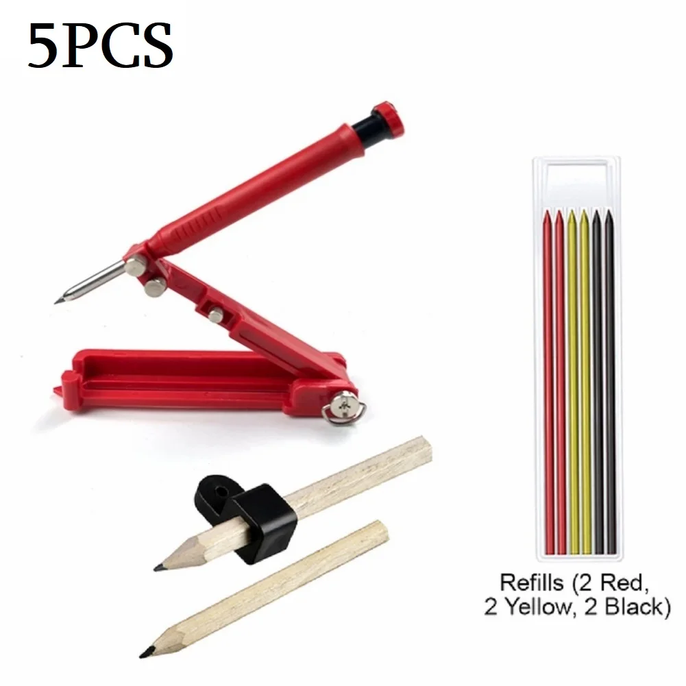 

Multi-Function Scribing Toolset Construction Pencil Gauge Plastic Measuring Tool Woodoworking Tools Accessories