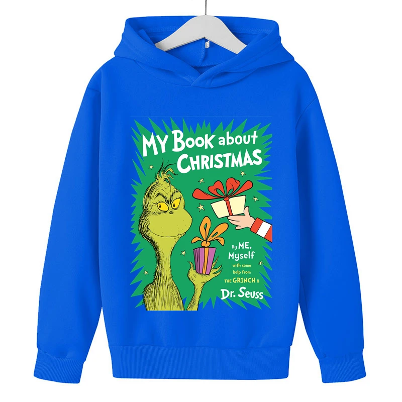 

Детский Повседневный пуловер с рисунком зеленого Монстра, осенняя уличная спортивная толстовка с капюшоном для мальчиков и девочек, улична...