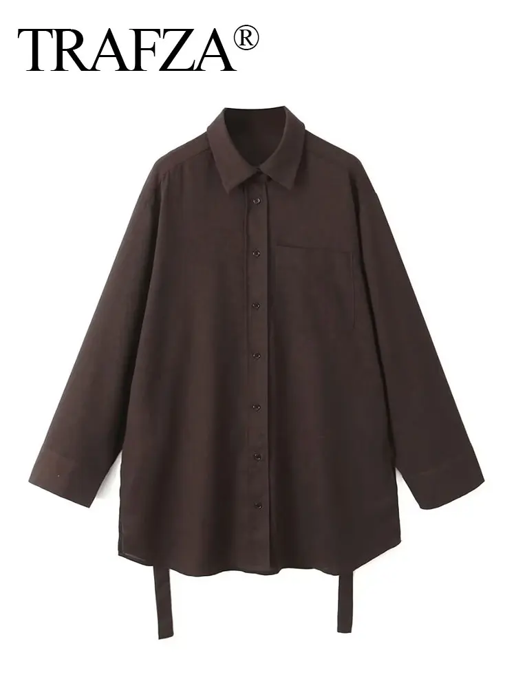 Блузка женская льняная с отложным воротником свободного покроя