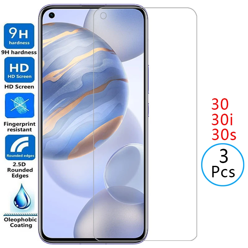 protective tempered glass for huawei honor 30 30s 30i screen protector on honor30i honor30s honor30 s i s30 i30 safety film onor