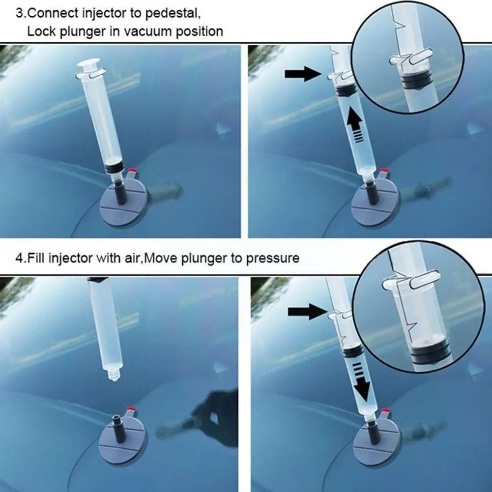 

5pcs Auto Glass Repair Agent Syringe Base Repair Tool E3k2