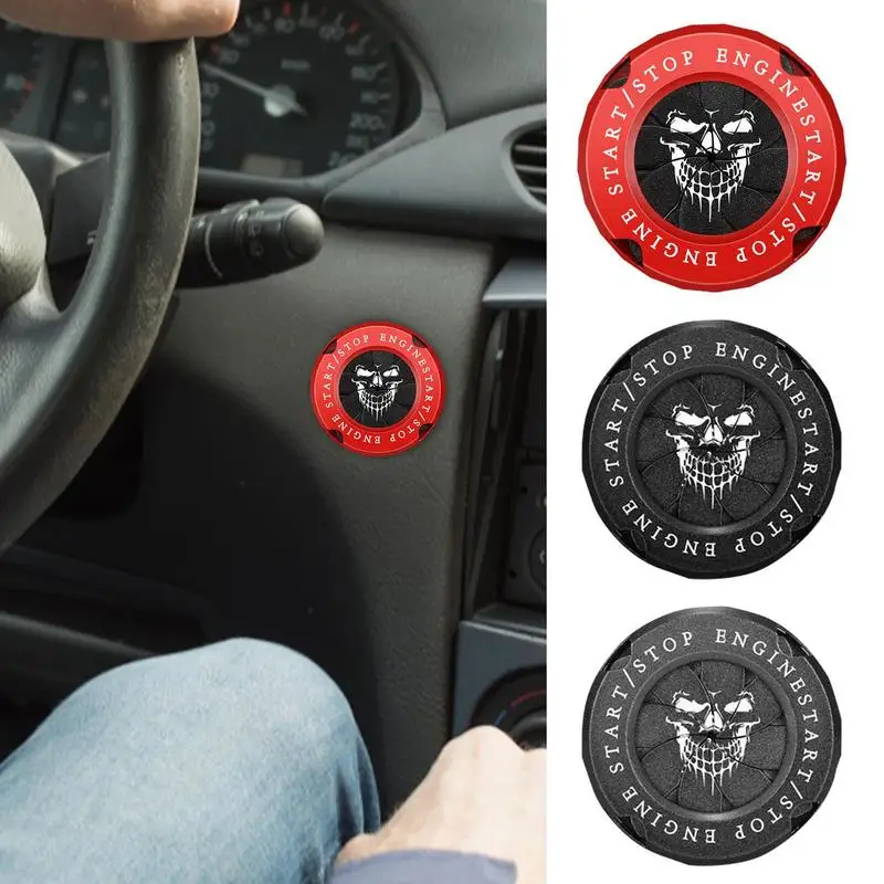 

Car Start Button Cover Alloy Rotary Engine Start Stop Button Universal push Spin Cover Protective Auto Ignition Accessories