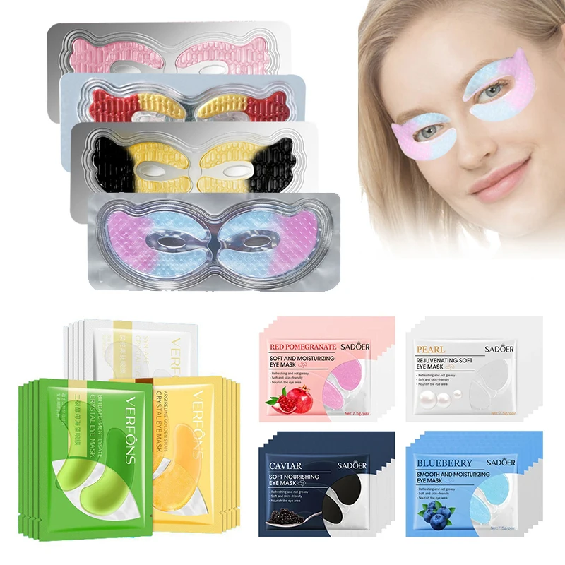 

Патчи под глаза коллагеновые увлажняющие против морщин и тёмных кругов, 20-100 пар