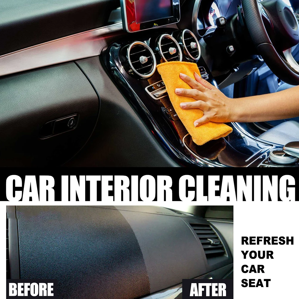 

100ml Car Plastic Restoration Interior Plastic Part Refurbish Agent Auto Maintenance Tool Dashboard Steering Wheel with Sponge