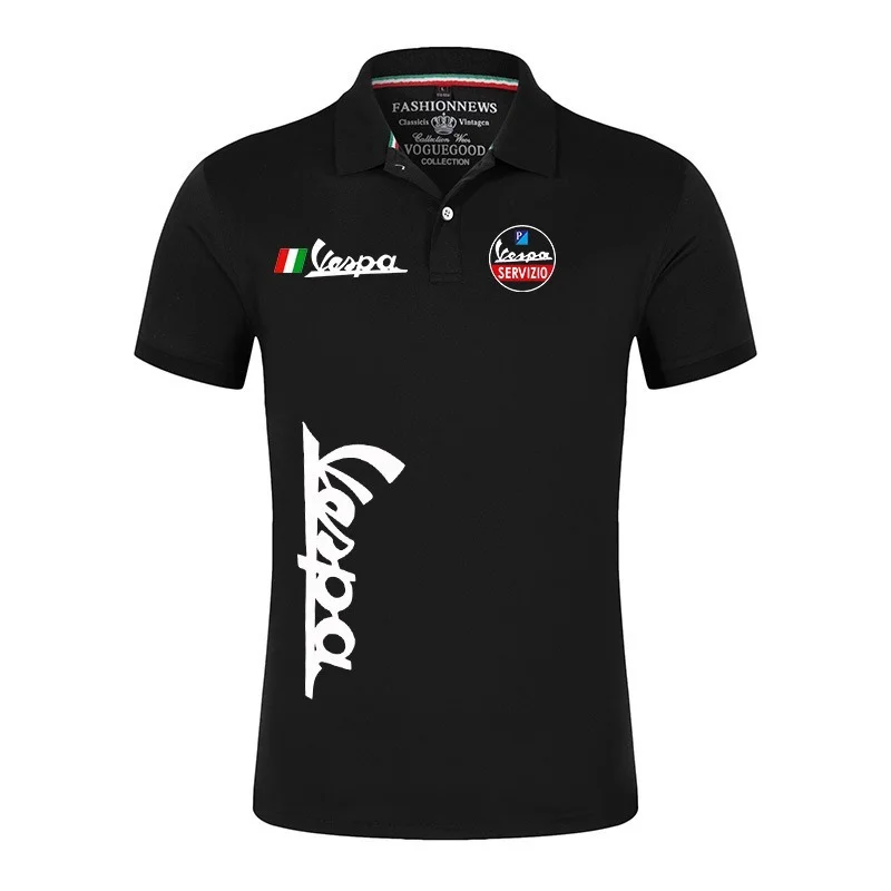 

2021 for Vespa Shirts Men Summer Short Sleeves T Shirt Brand Classic Male Cotton Casual Sport Customize Tops