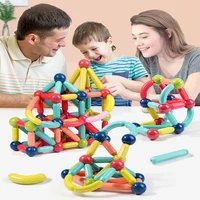 colorful world intellectual development of magnetic building block magnetic early childhood education toys for children diy