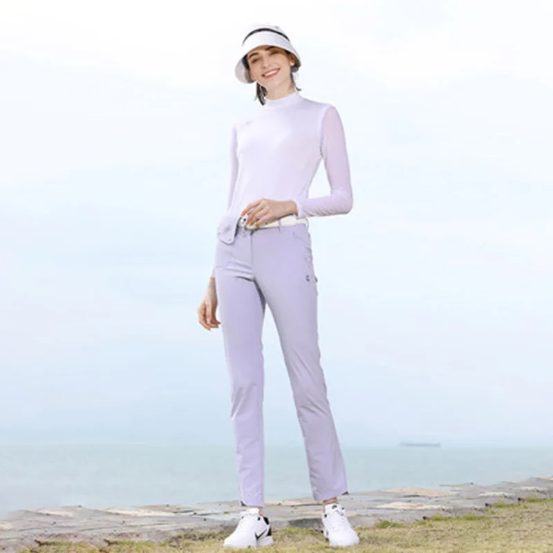 2023 Golf Women's Pants Spring/Summer High Waist Slim Breathable Comfortable Stretch Ball Pants Korean Lady's Trousers