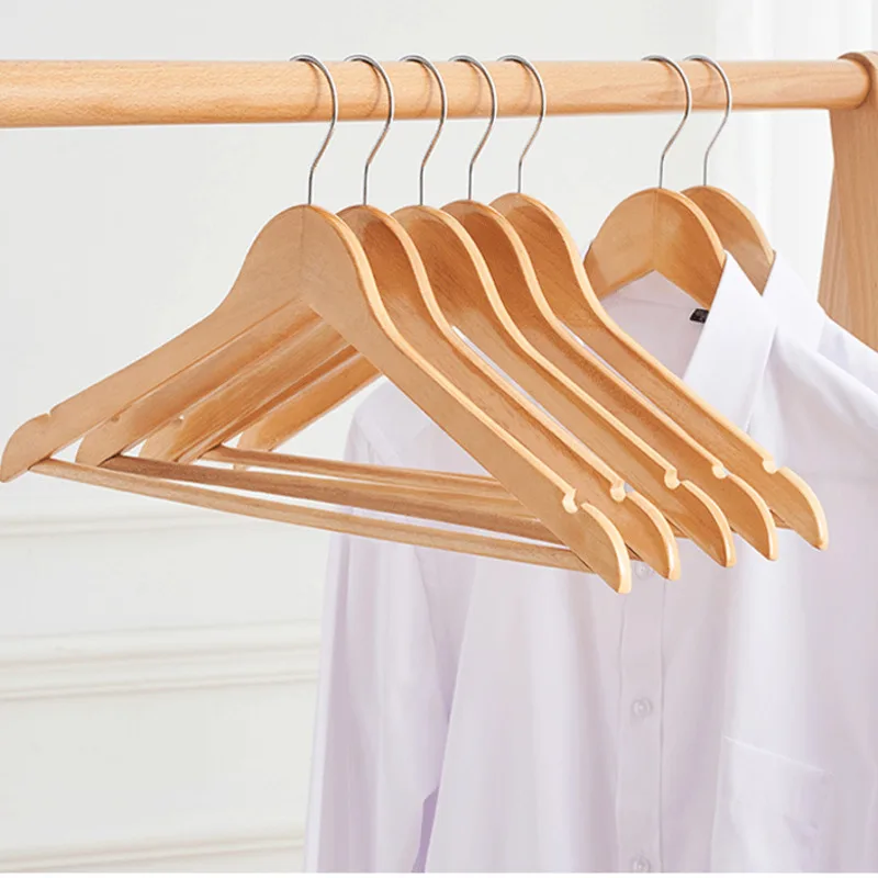 

10 шт., деревянные вешалки для одежды и штанов