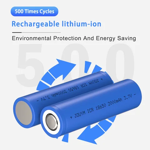 JOUYM перезаряжаемая литиевая батарея 18650 синяя 2000mAh