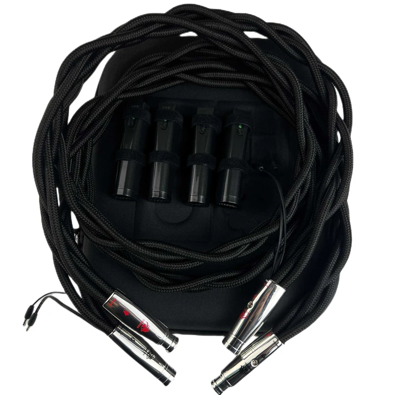 HiFi Audio Dragon XLR Balance Cable Perfect-Surface Pure Silver (PSS) conductores con enchufe plateado de cobre rojo