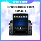 Автомобильный мультимедийный плеер 4G Carplay, 2 Din, экран 9,7 дюйма Tesla для Toyota Sienna 2 II XL20 2003-2010, GPS-навигатор на Android