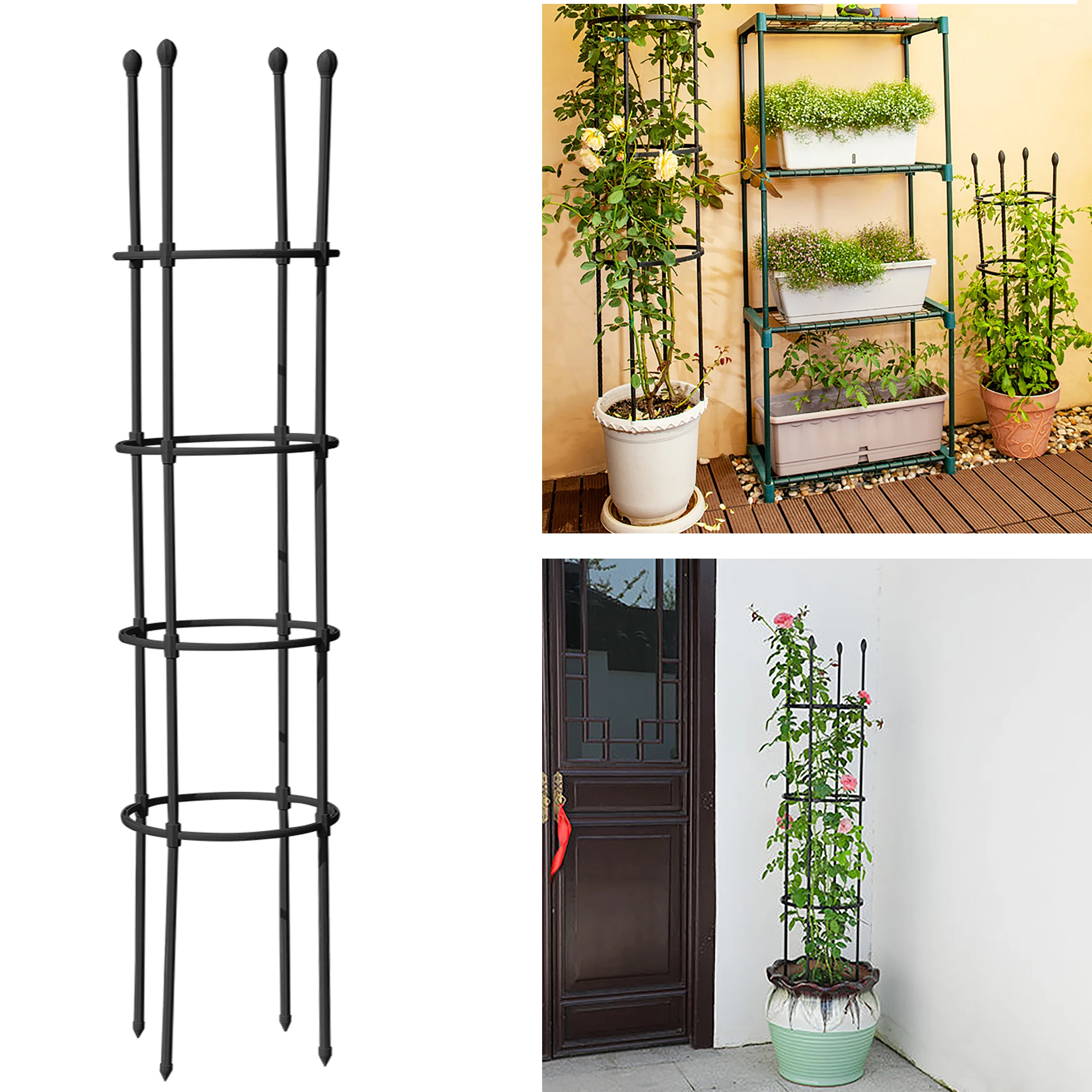 Garden Flower Plant Climbing Frame 195cm Flower Rose Support Frame Tomato Nut Cucumber Rattan Planting Frame Vine Climbing Frame