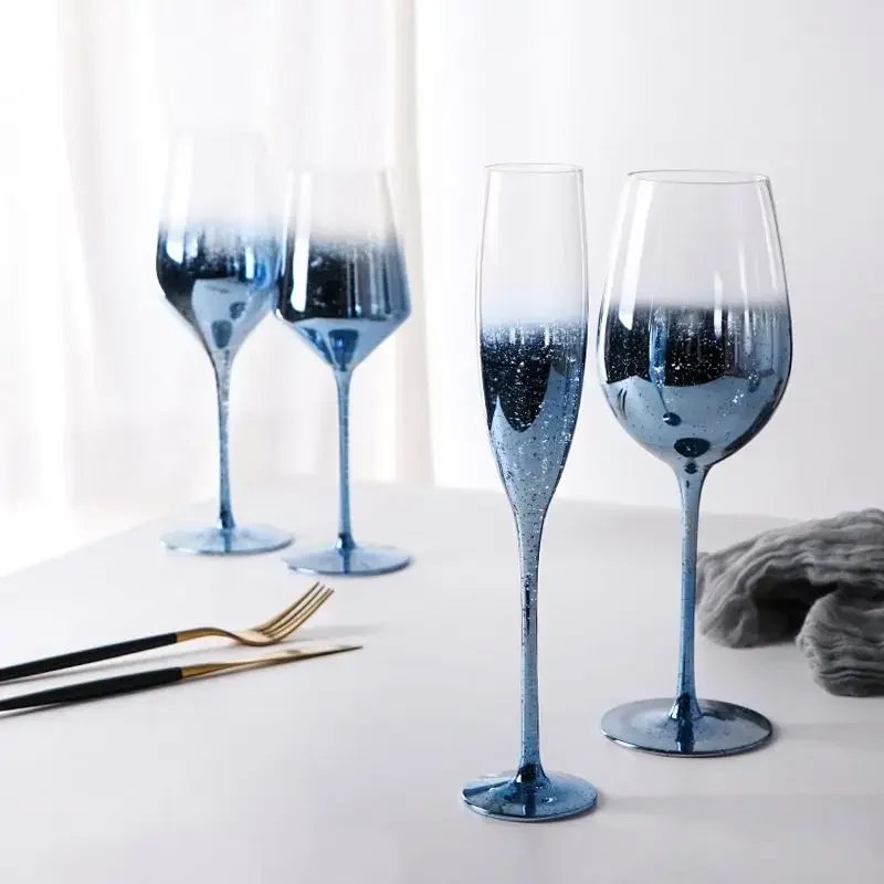 Star Sky Crystal Glass Goblet Blue Red Wine Cup Household High Beauty Light Luxury Water Party Champagne