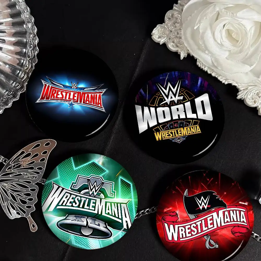 Фото Металлический значок-брошь W-WWE W-WrestleMania из жести с мягким креплением, на заказ, для головных уборов, сумок, лацканов №2