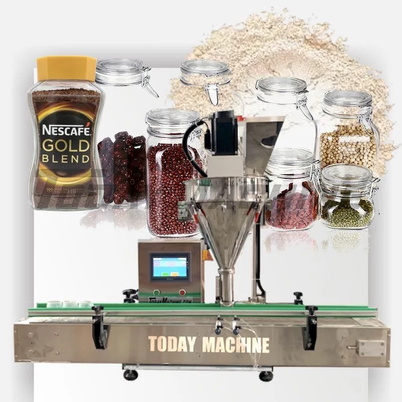 

Semi-automatic Spice Coffee Flour Auger Powder Filler / Dry Powder Bag Jar Filling Machine With Servo Motor