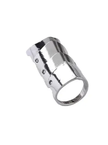 Длинное двойное кольцо унисекс в стиле панк с 4 шагами и полным пальцем на шарнирах