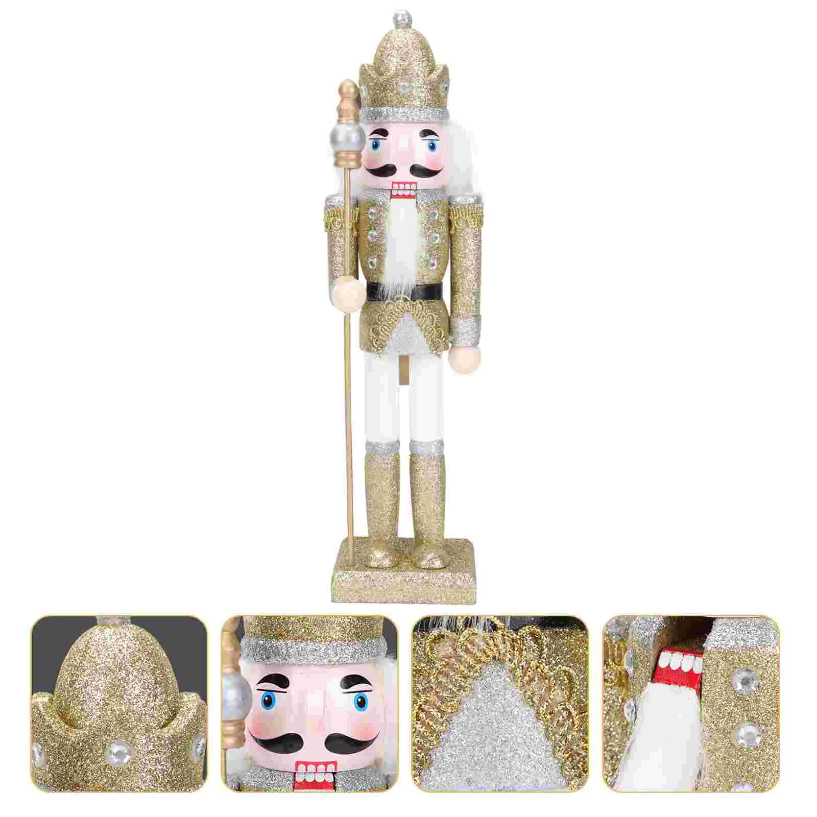 

Christmas Nutcracker Traditional Wooden Pink Nutcracker Ornament Holiday Nutcracker Soldier Figure Christmas Advent Nutcrackers