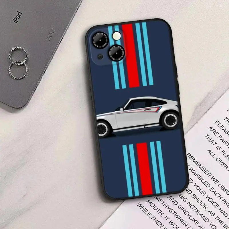 Martini Racing чехол для телефона с горизонтальной полосой iphone 13 12 11 Pro Max X XR XS Mini 7 8 6S plus