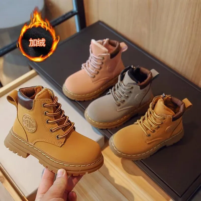 

Обувь для девочек, бархатные ботинки, новинка зимы 2022, Детские уличные ботильоны, обувь для мальчиков, зимние ботинки, ботинки