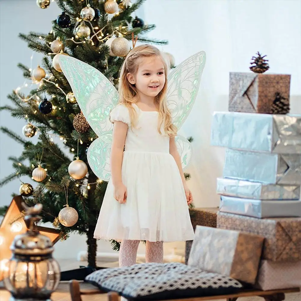 

Colorful Sparkling Sheer Fairy Costume Elf Fancy Dress Angel Girls Fairy For Co V6n3