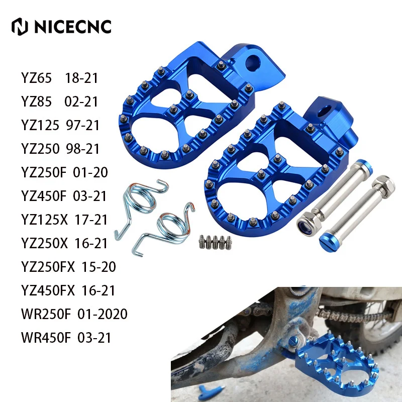 

Motorcycle Footrest Footpeg Foot Pegs For Yamaha YZ 65 85 125 250 125X 250X 250FX 450FX WR 250F 450F YZF WRF 250 450 2001 - 2020