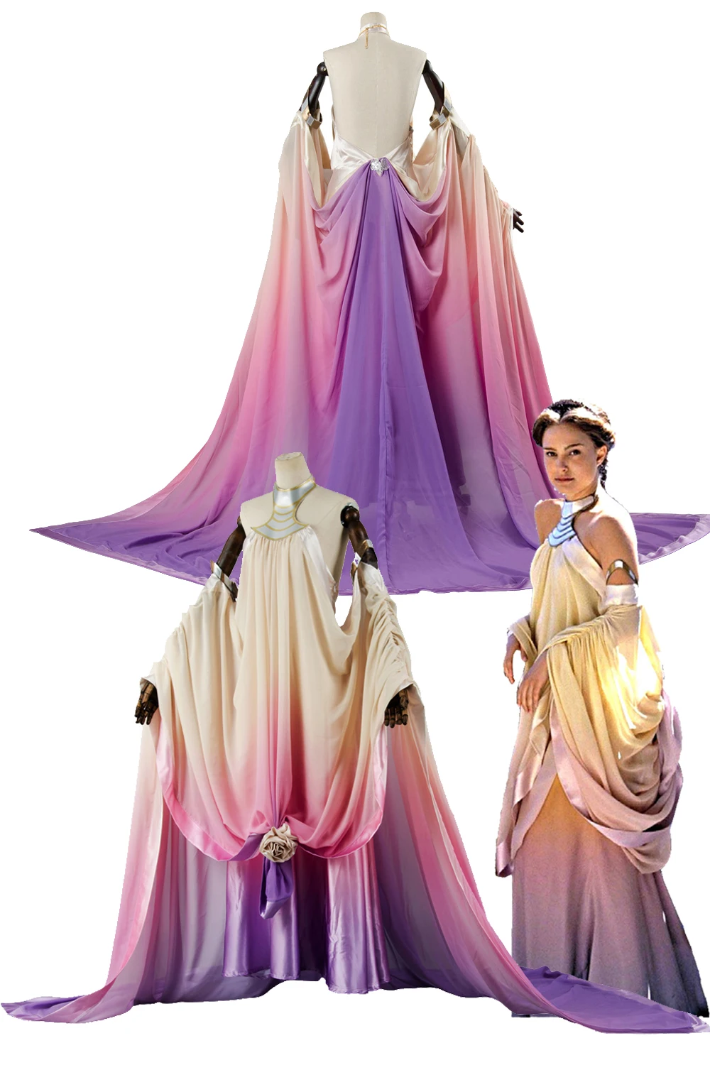 Женский костюм для косплея Padme Amidala платье наберри из Космических войн одежда